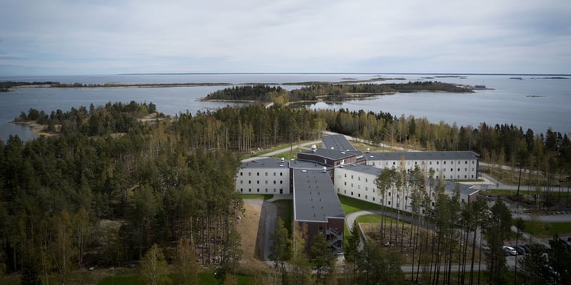 View of Igelgrundet staff accommodation in Forsmark