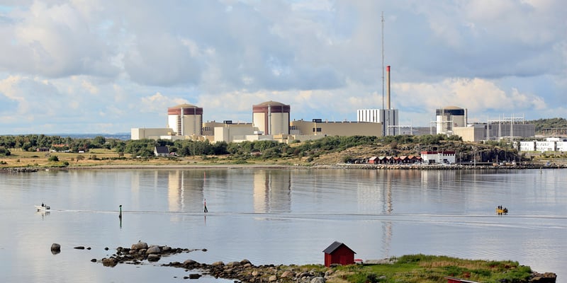 Vy över Ringhals och omgivningar en sommardag