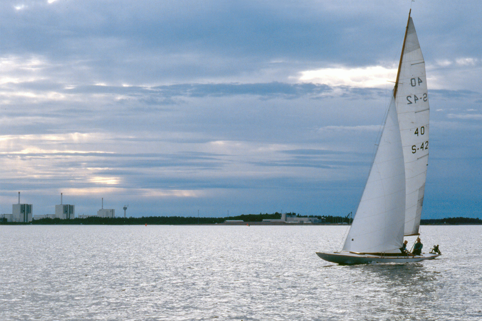 A sail boat at sea outside Forsmark